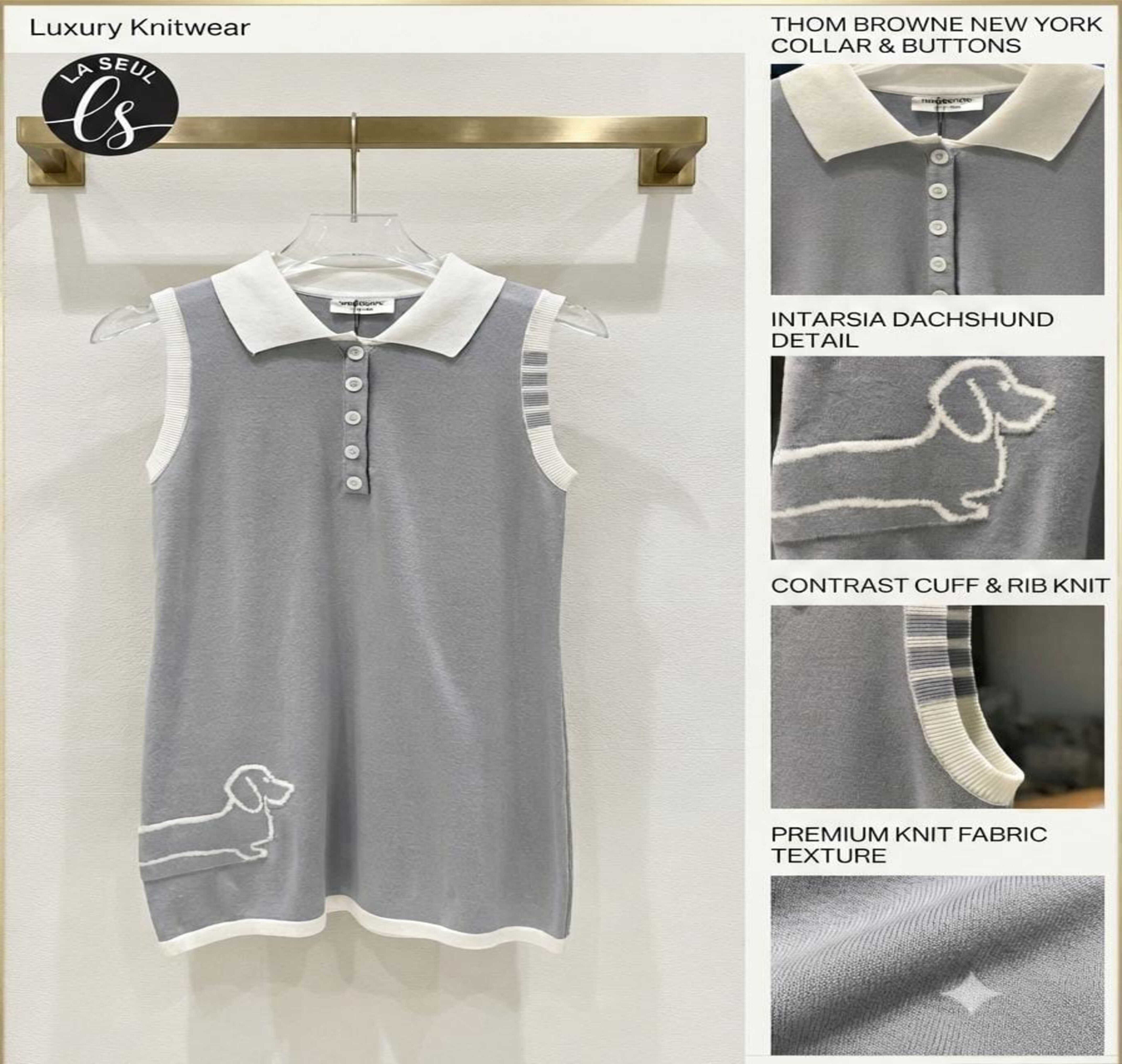 mini dress thom browne gray