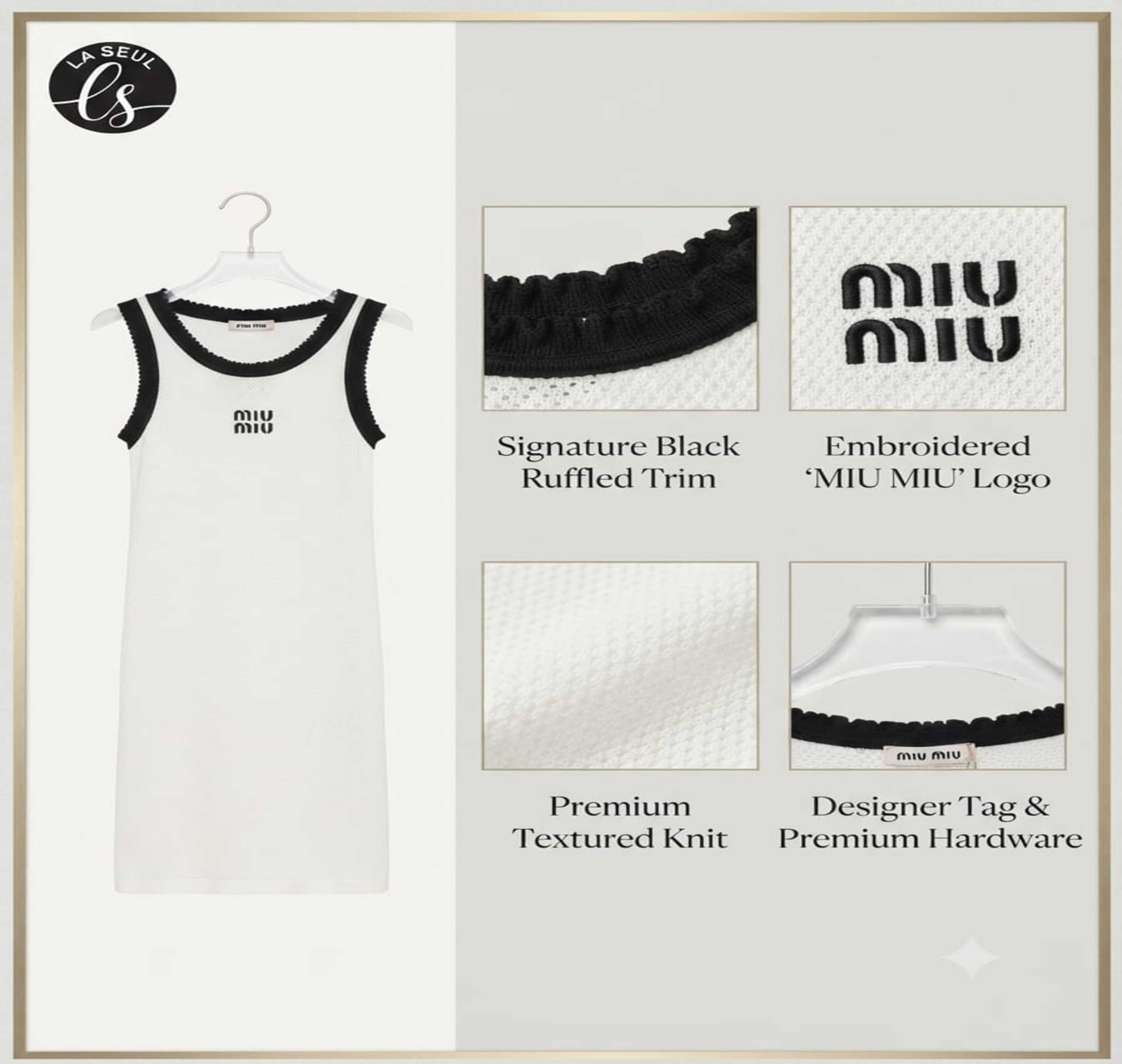 dress miu miu white