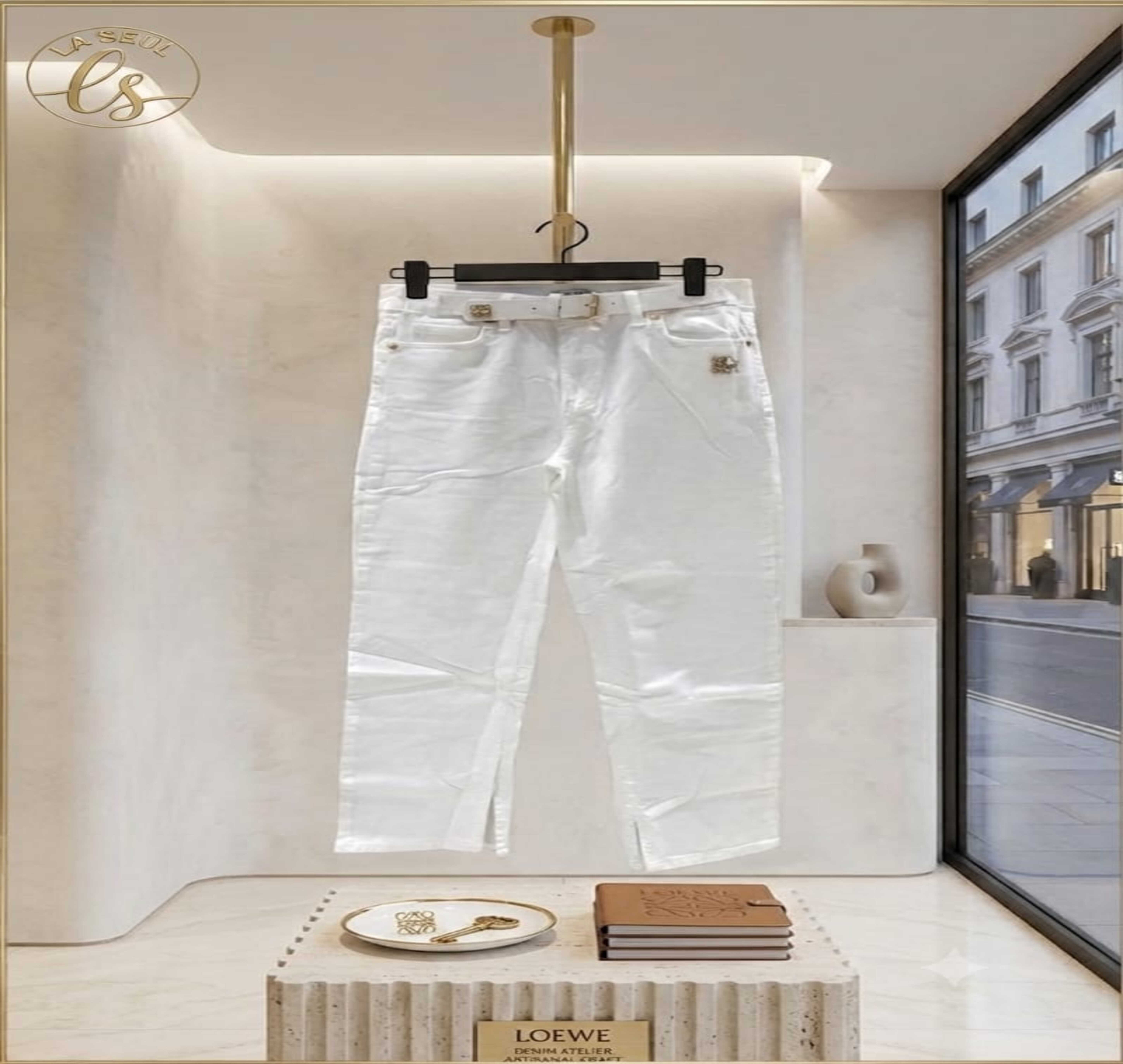 Jeans loewe white&belt