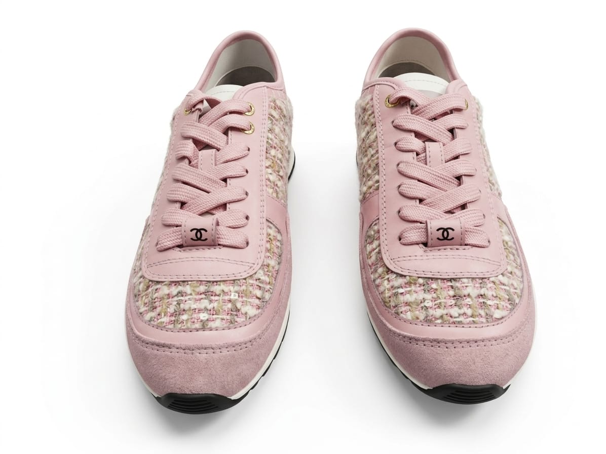 sneakers sleek Chanel pink