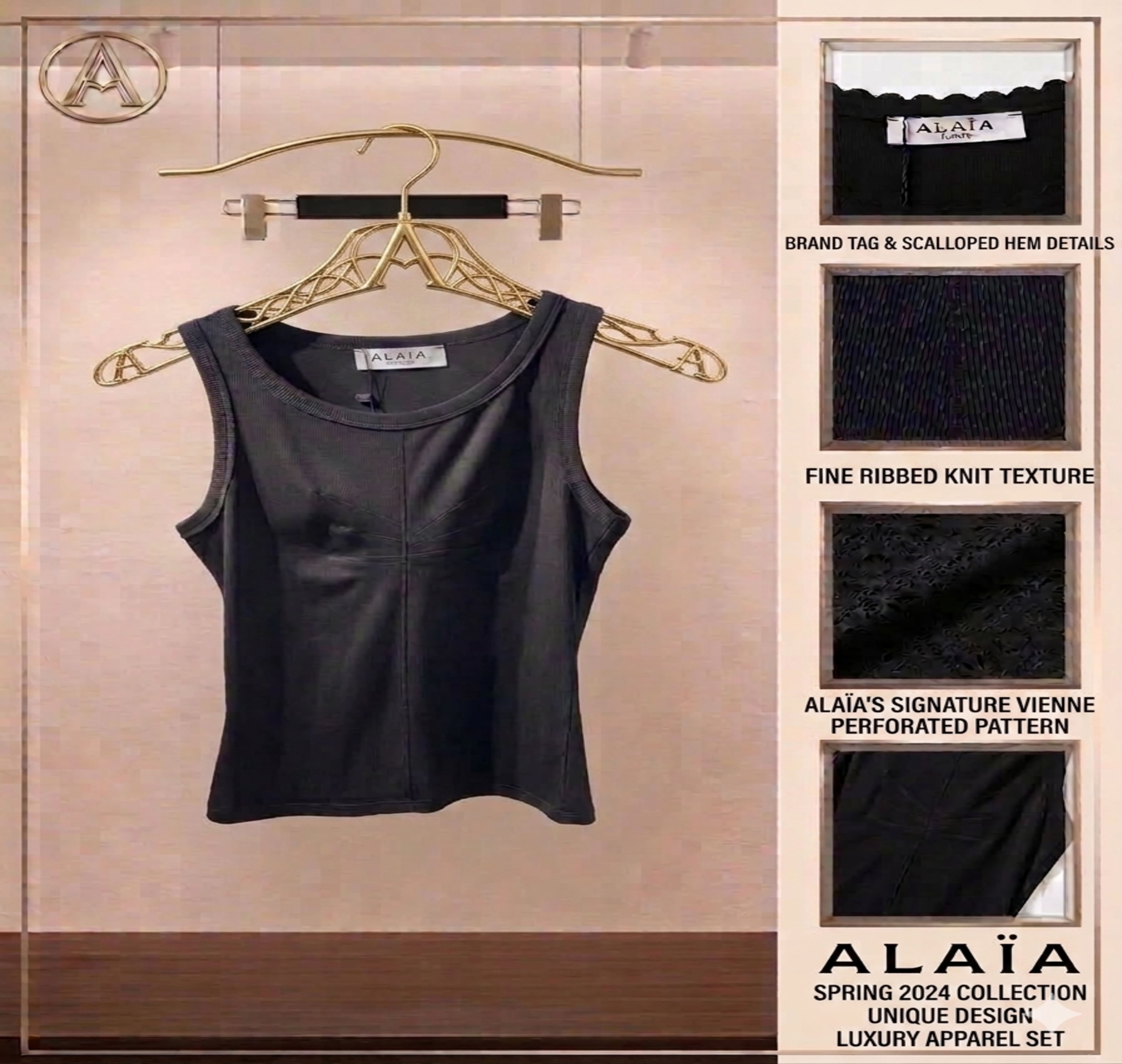 Top Black ALAIA