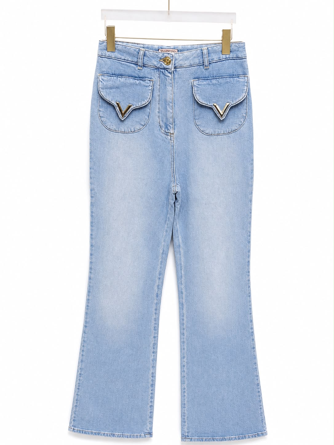 jeans light wash v gold pocket VALENTINO