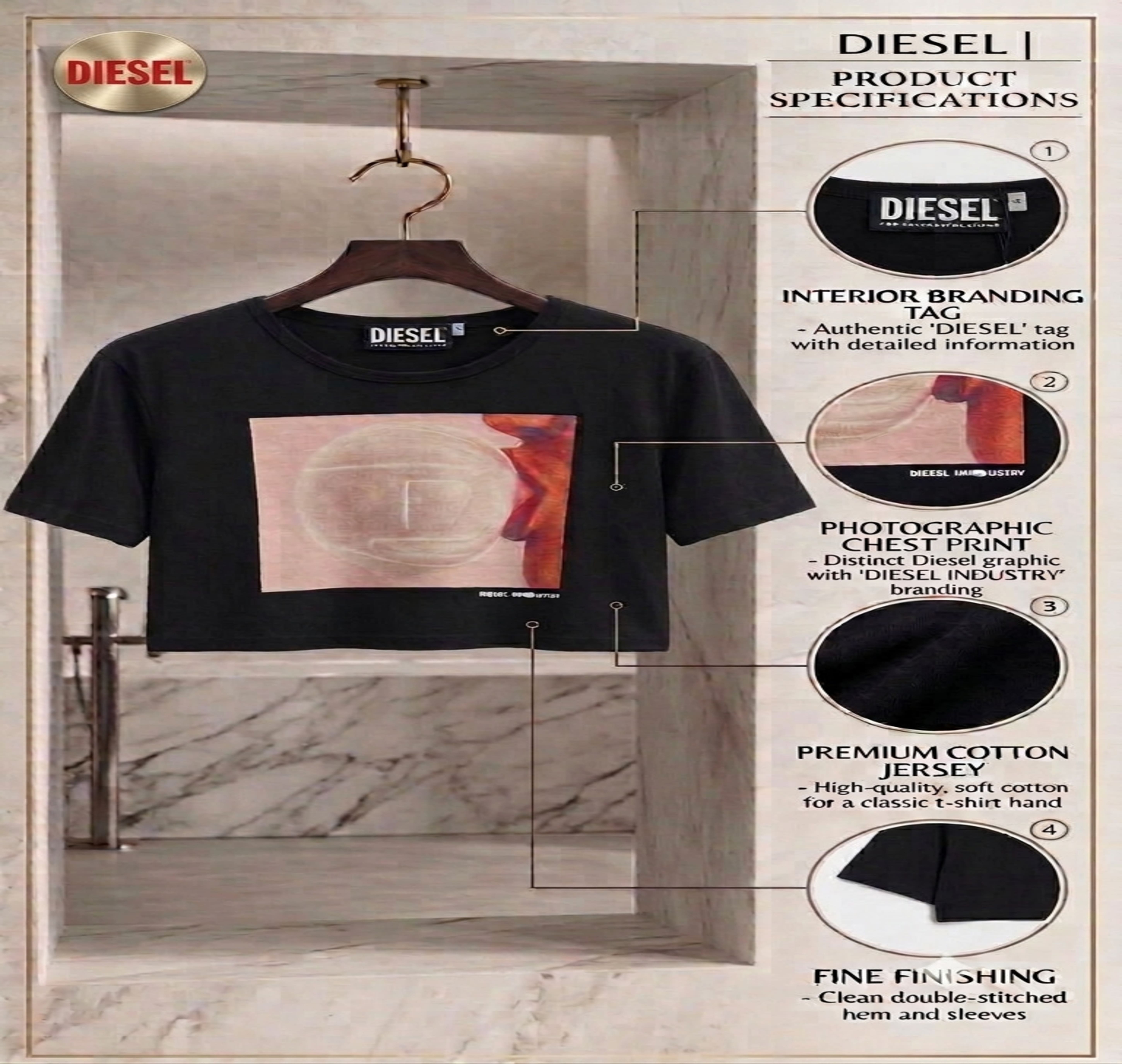 T.Shirt Diesel Black