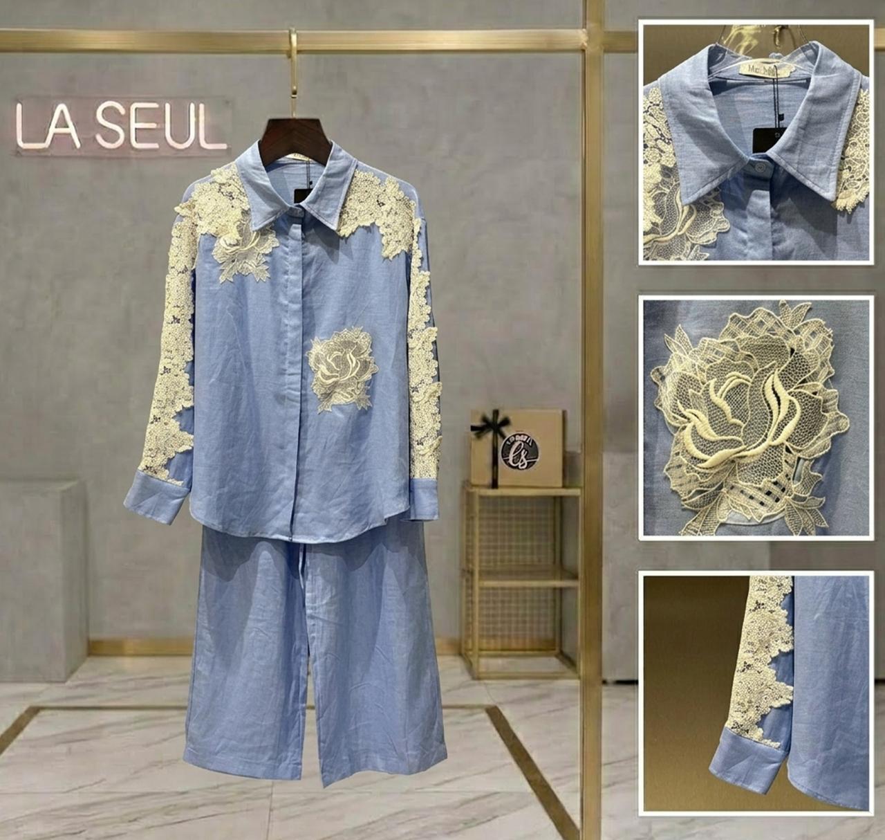 Set Lenin Max Mara Embroidered