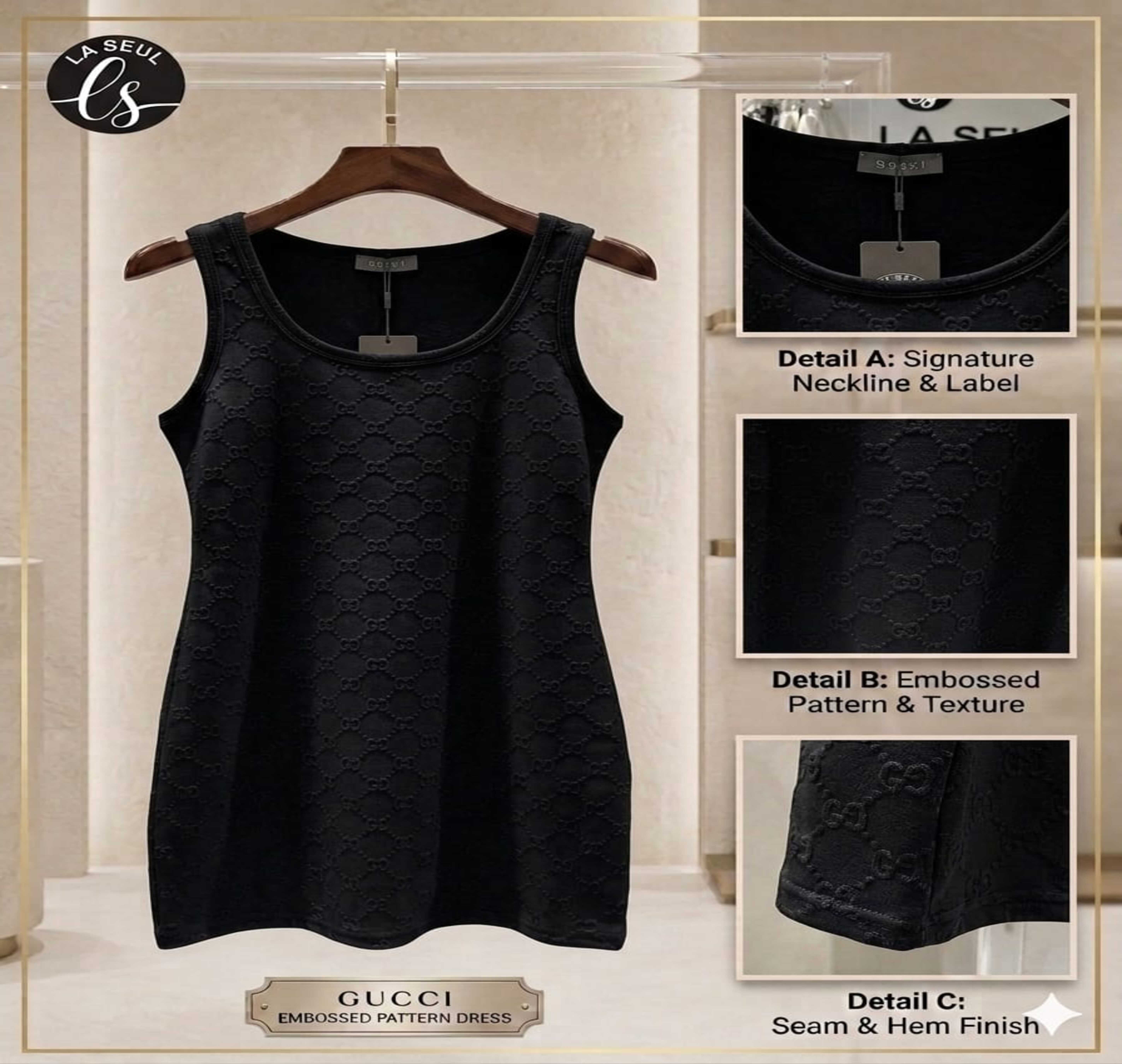 DRESS GUCCI MINI BLACK