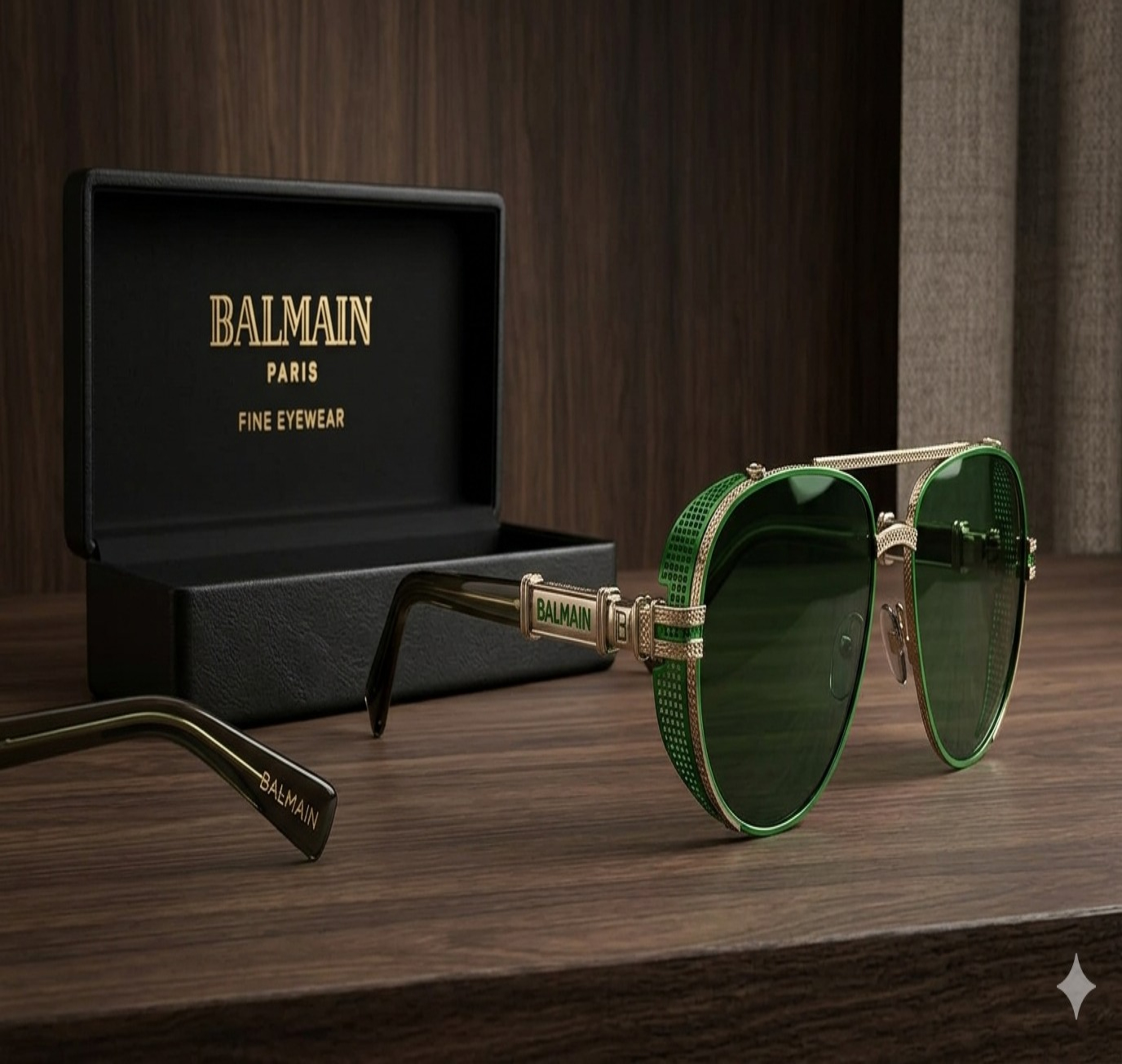 Balmain Glasses Green