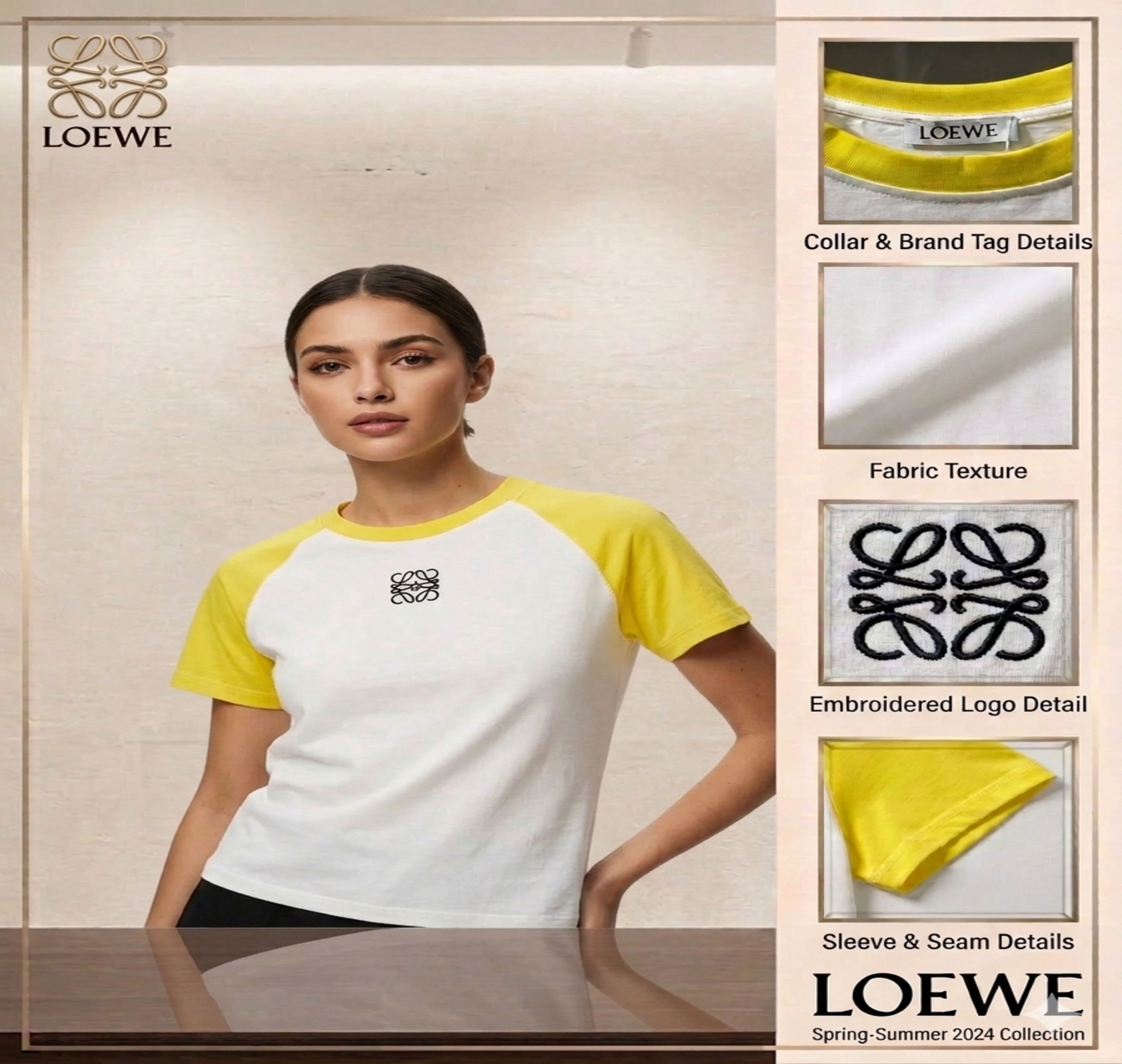 T.Shirt LOEWE WHITE & YELLOW
