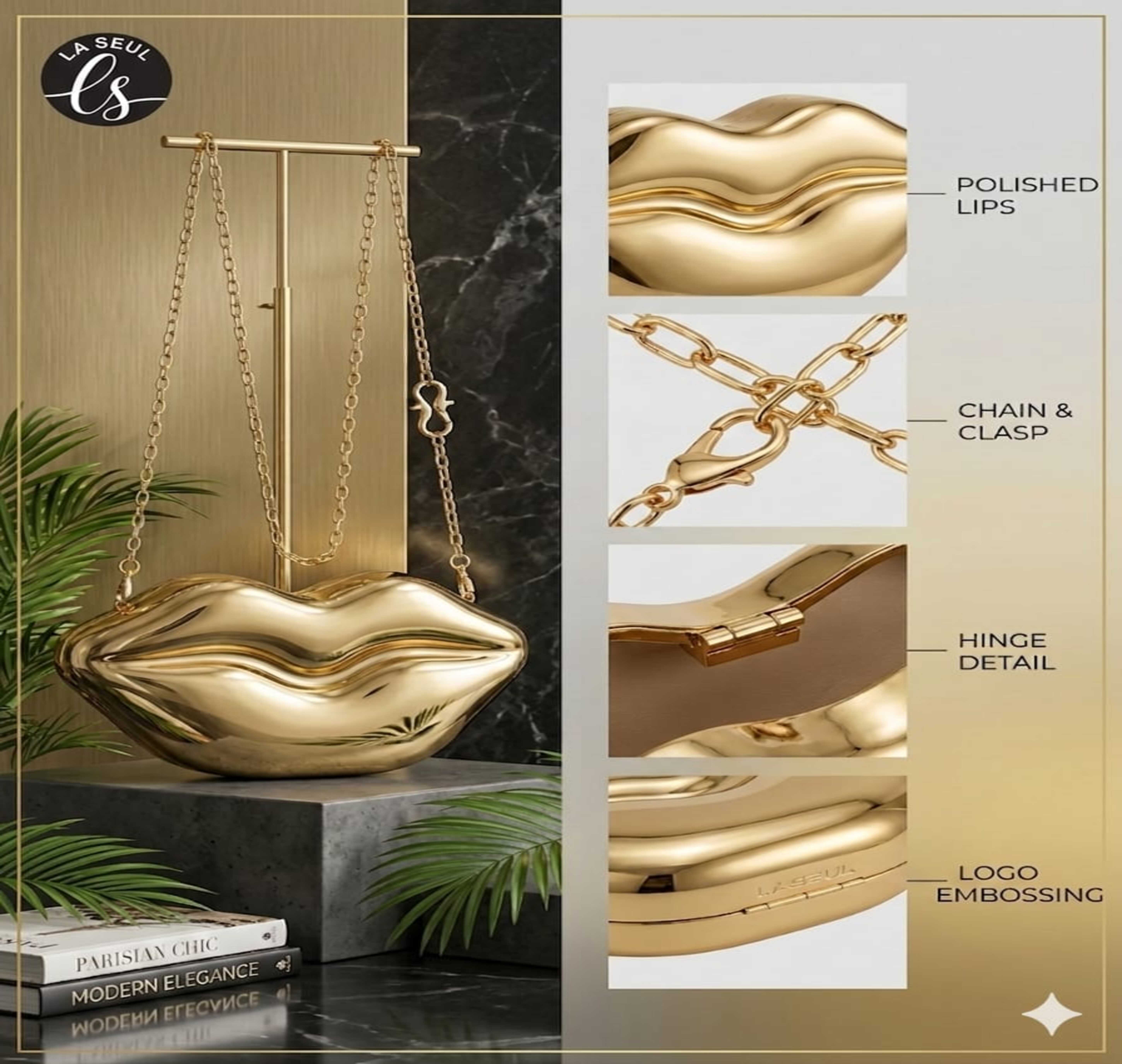 bag kiss small clutch gold