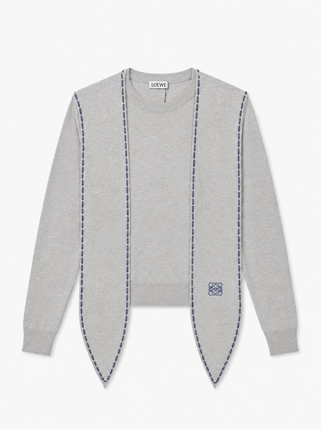 Loewe knitwear with a scarf Grey