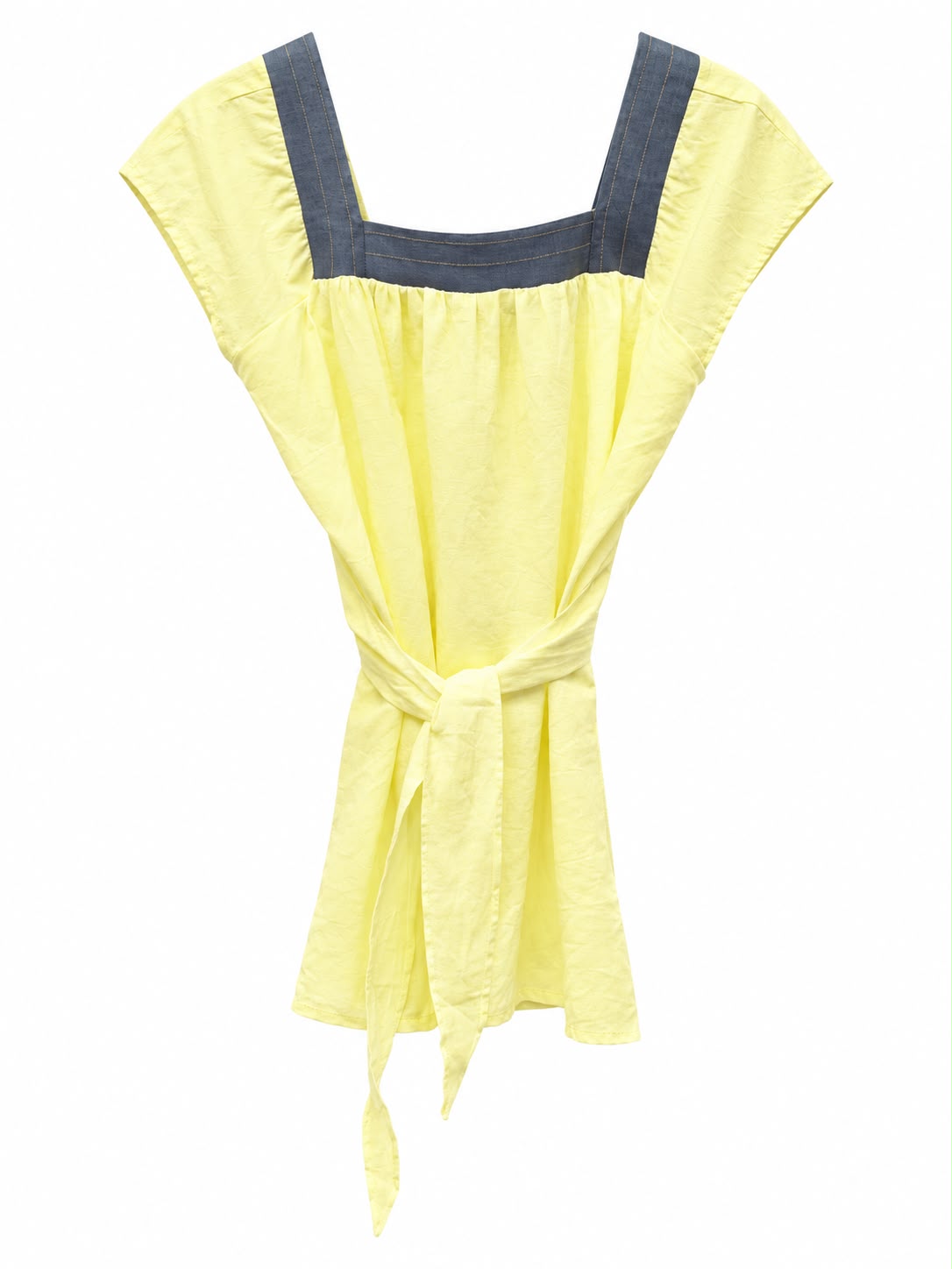 Top yellow sleeve grey neck celine