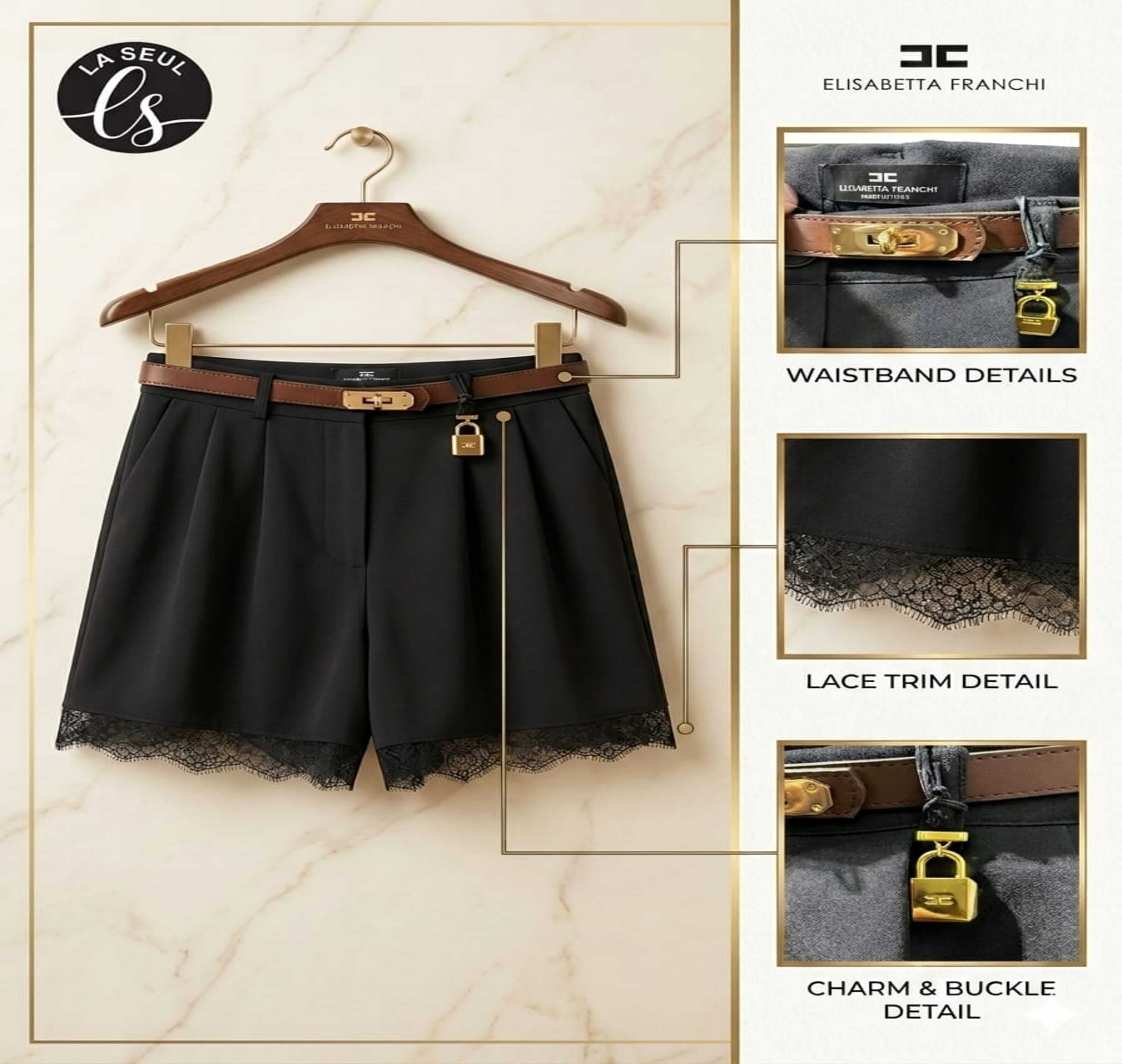 SHORT ELISABETTA BLACK
