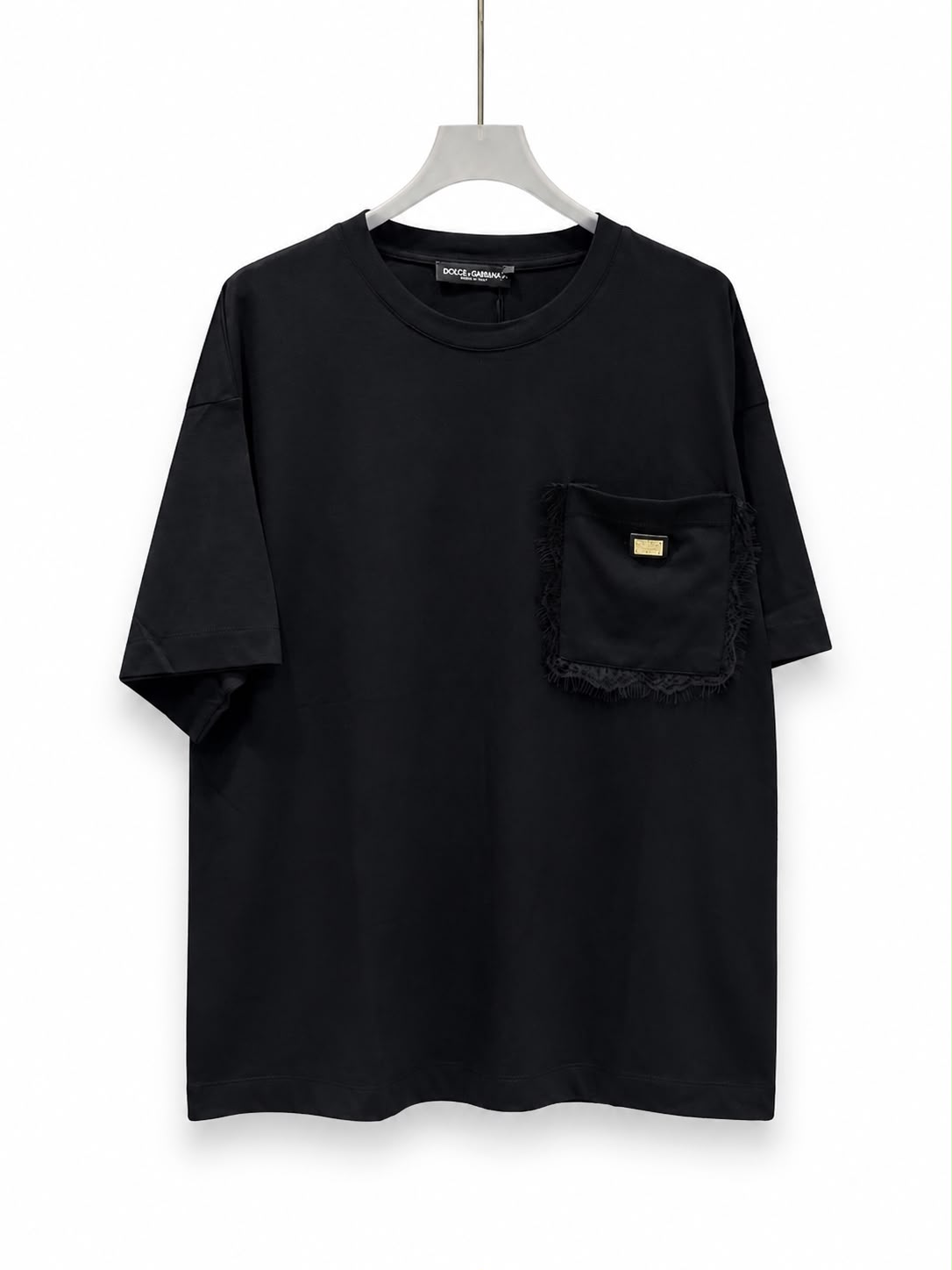 T-shirt chest pocket black D&G