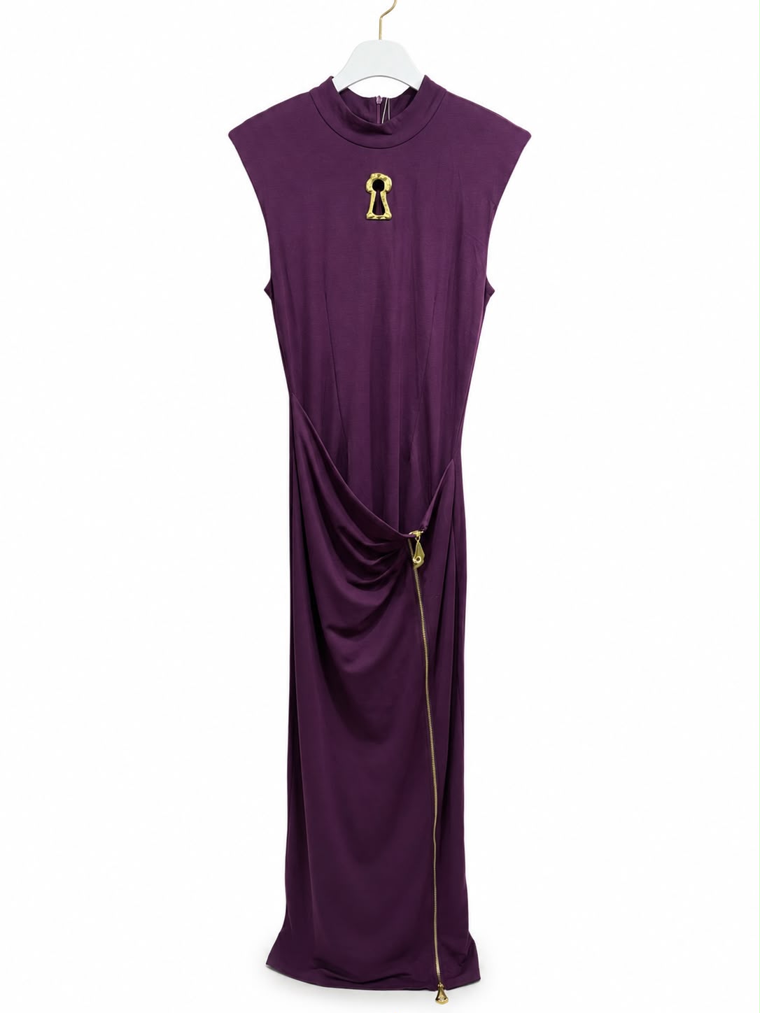 Dress mauve slevless gold key