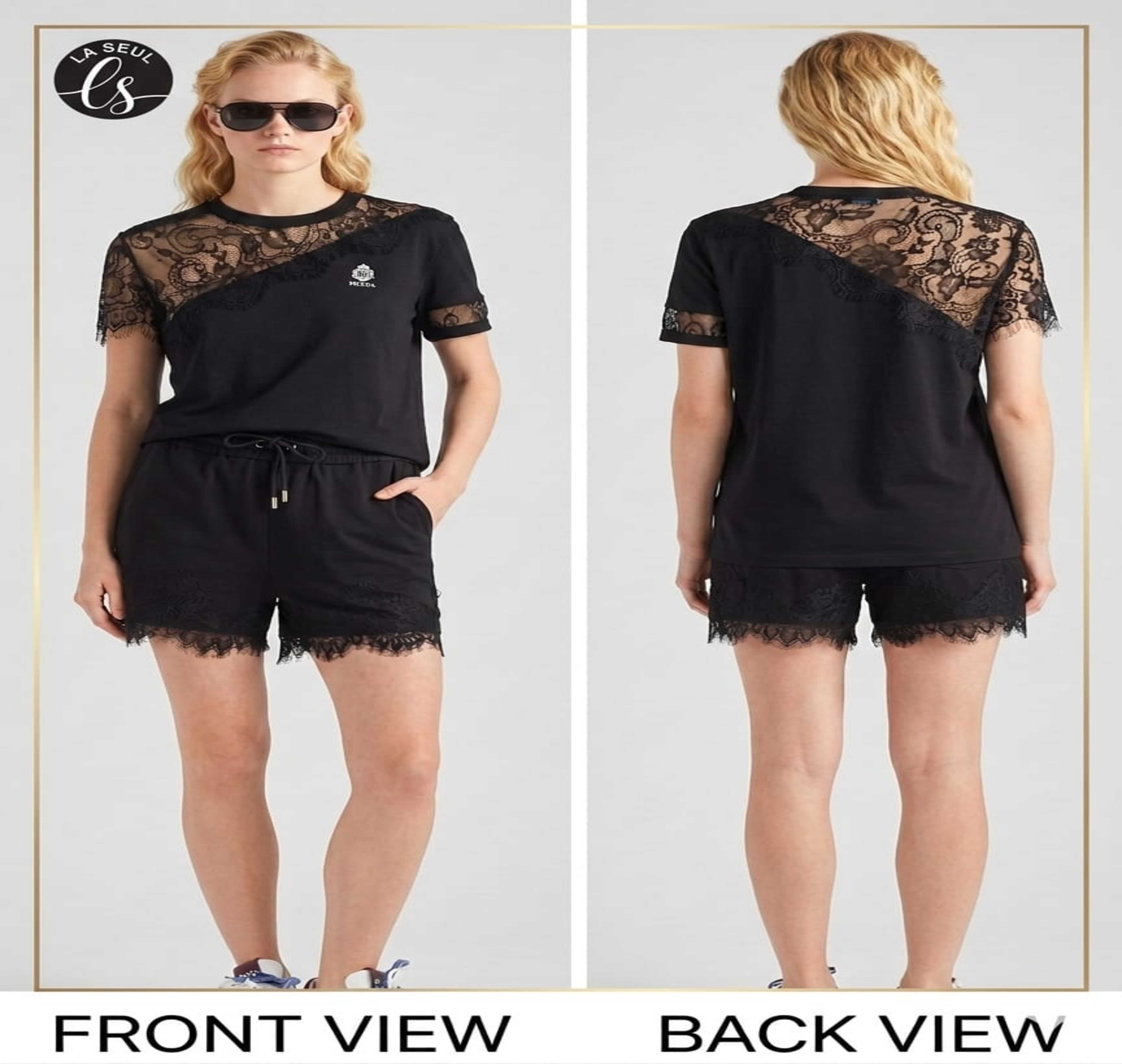 Suit short prada black