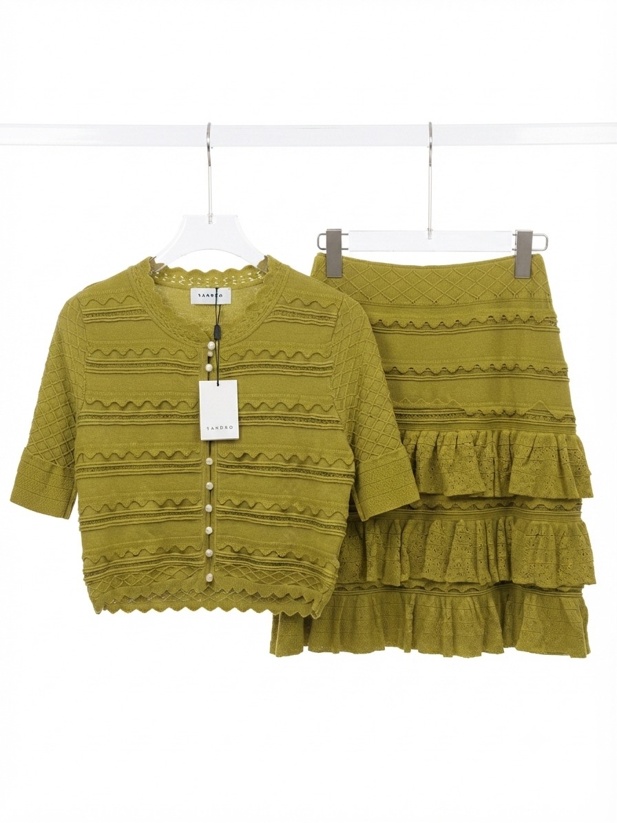 Set skirt pistachio ruffles