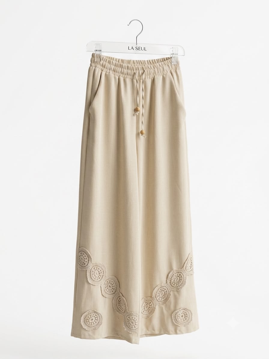 pant top show beige