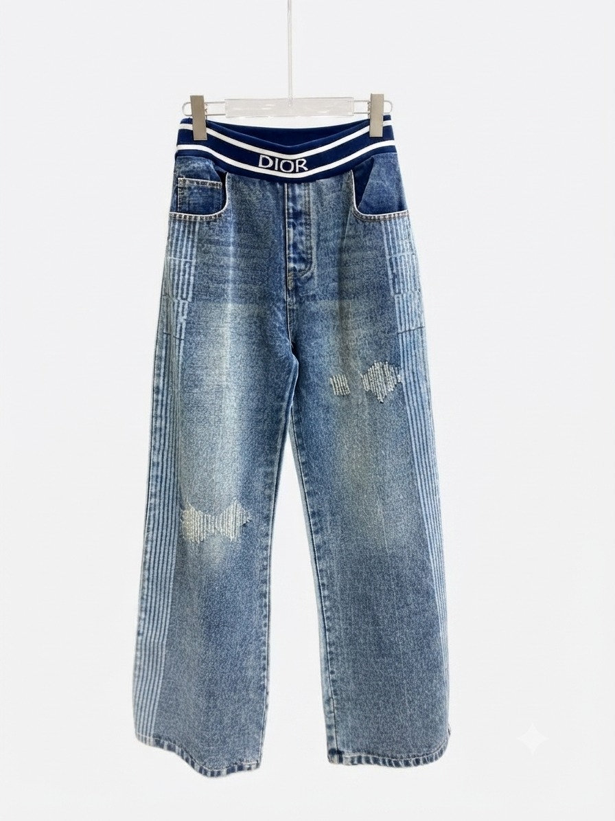jeans dior stribeblue