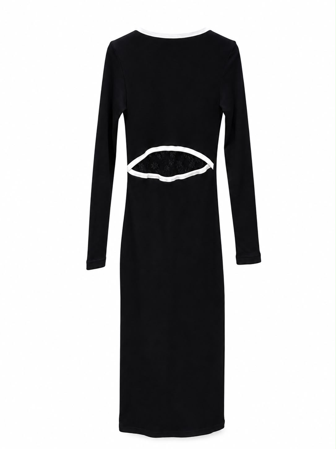 Dress  black bodycon long sleeve - Image 2