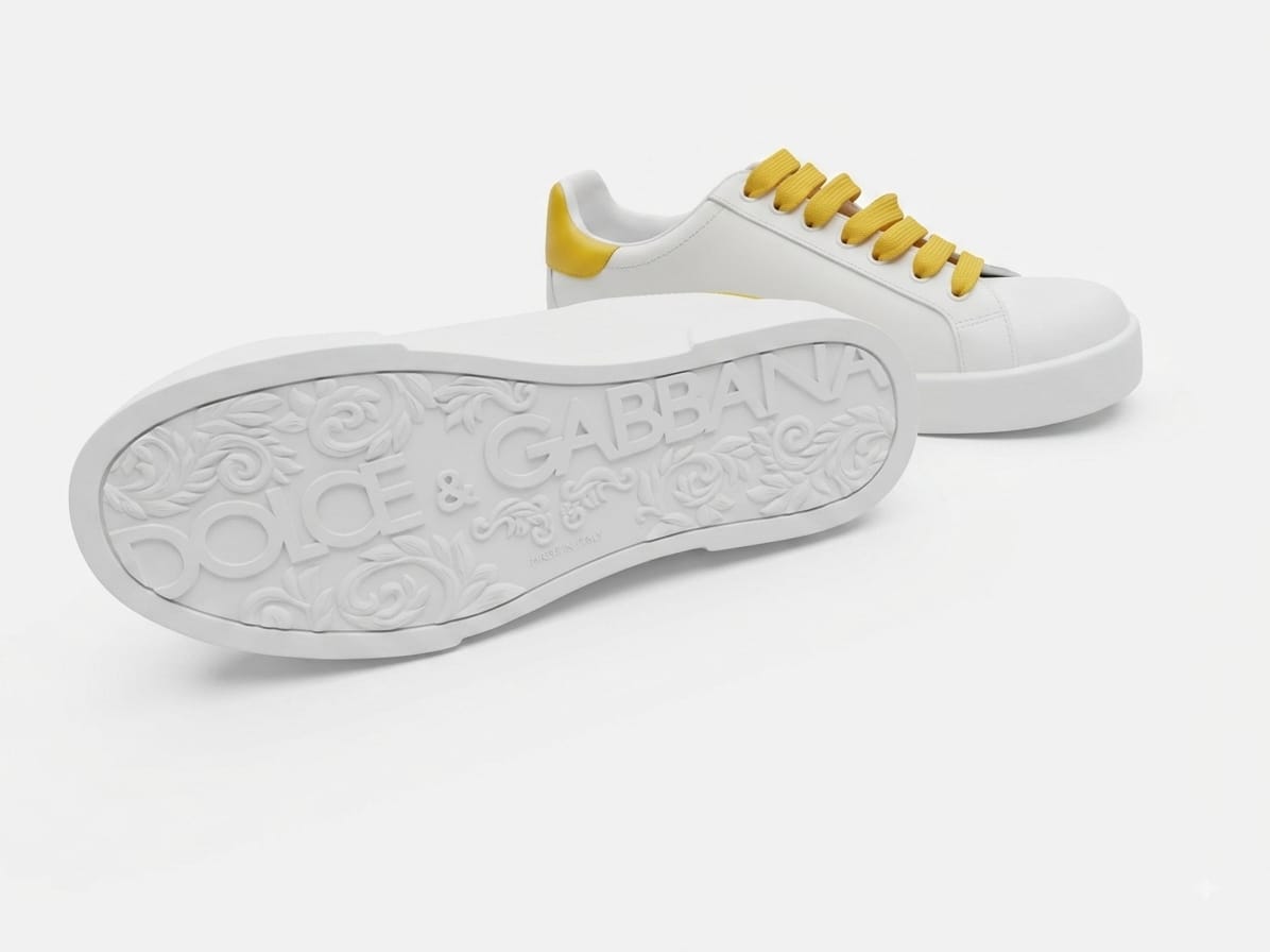 Shoes D&G white and yellow - Image 2