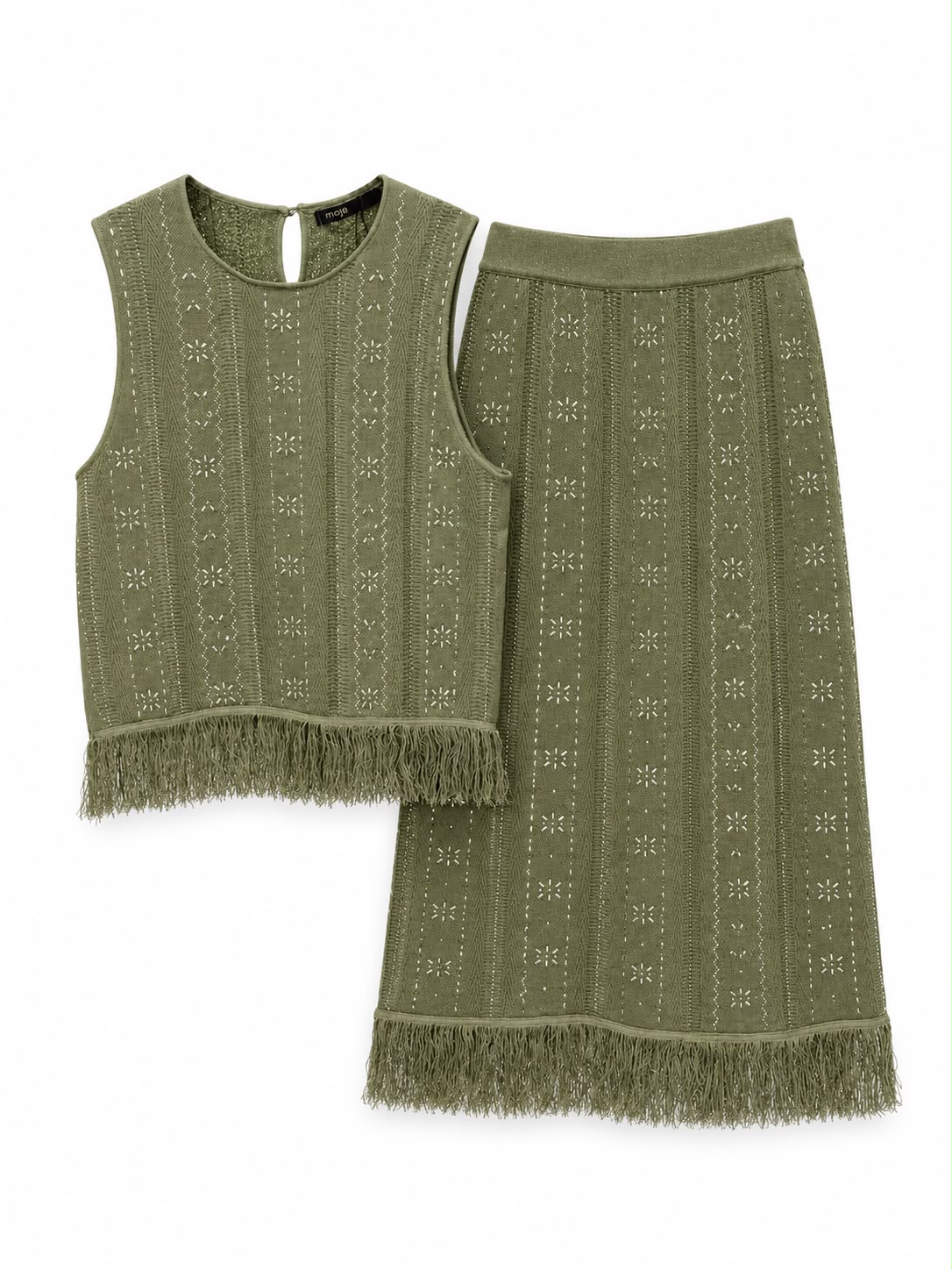 Set knit olive sequined - Image 2