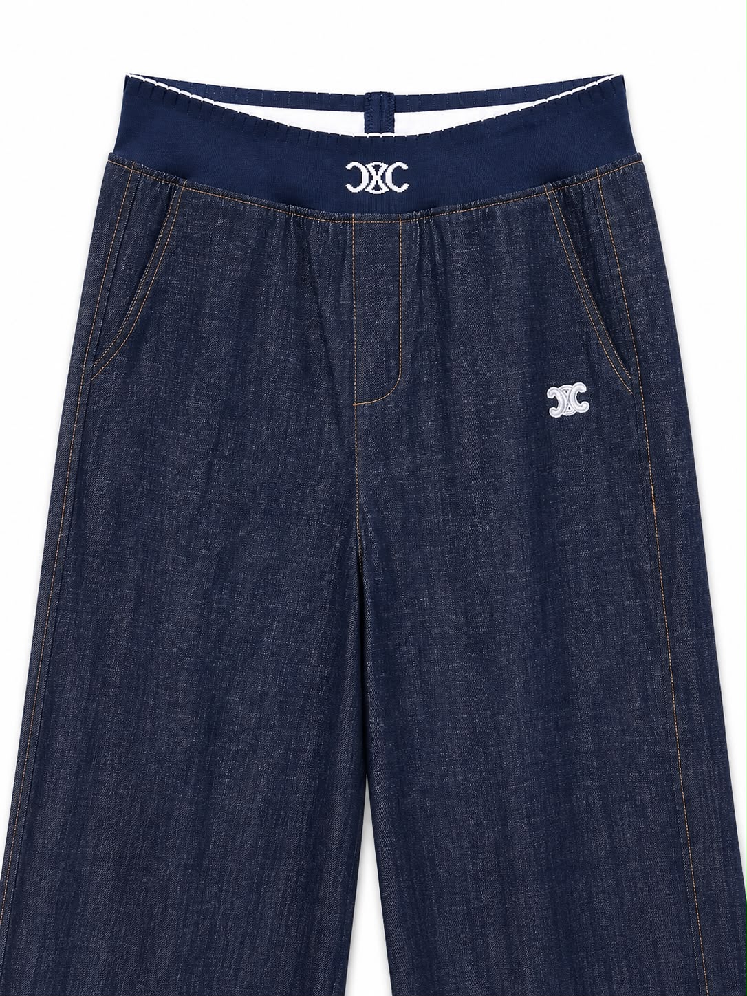 pant dark blue waist band celine - Image 1