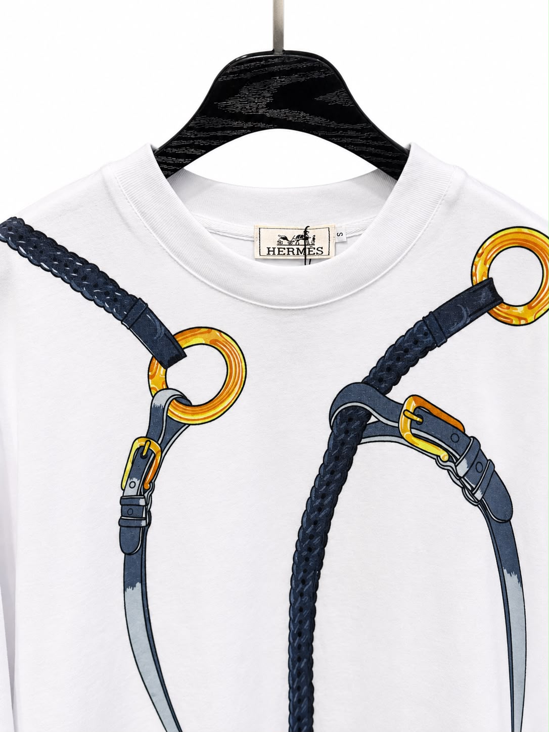 T.shirt white belt print - Image 2