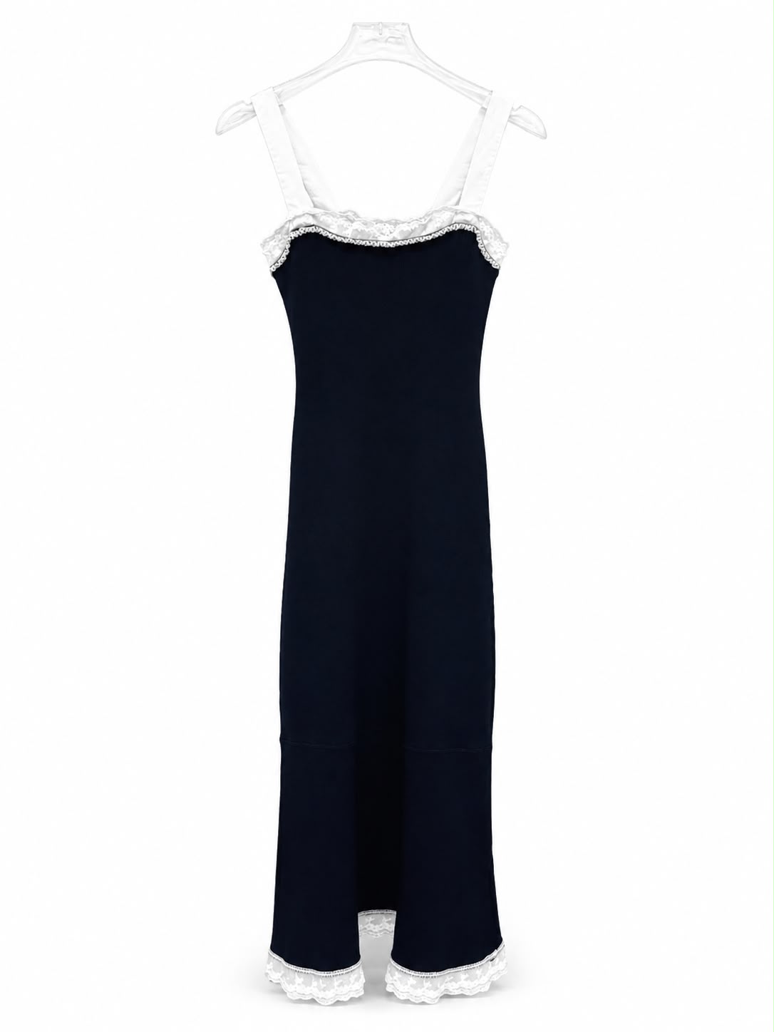 Ribbed Dress navy 2sholders sandro - Image 1