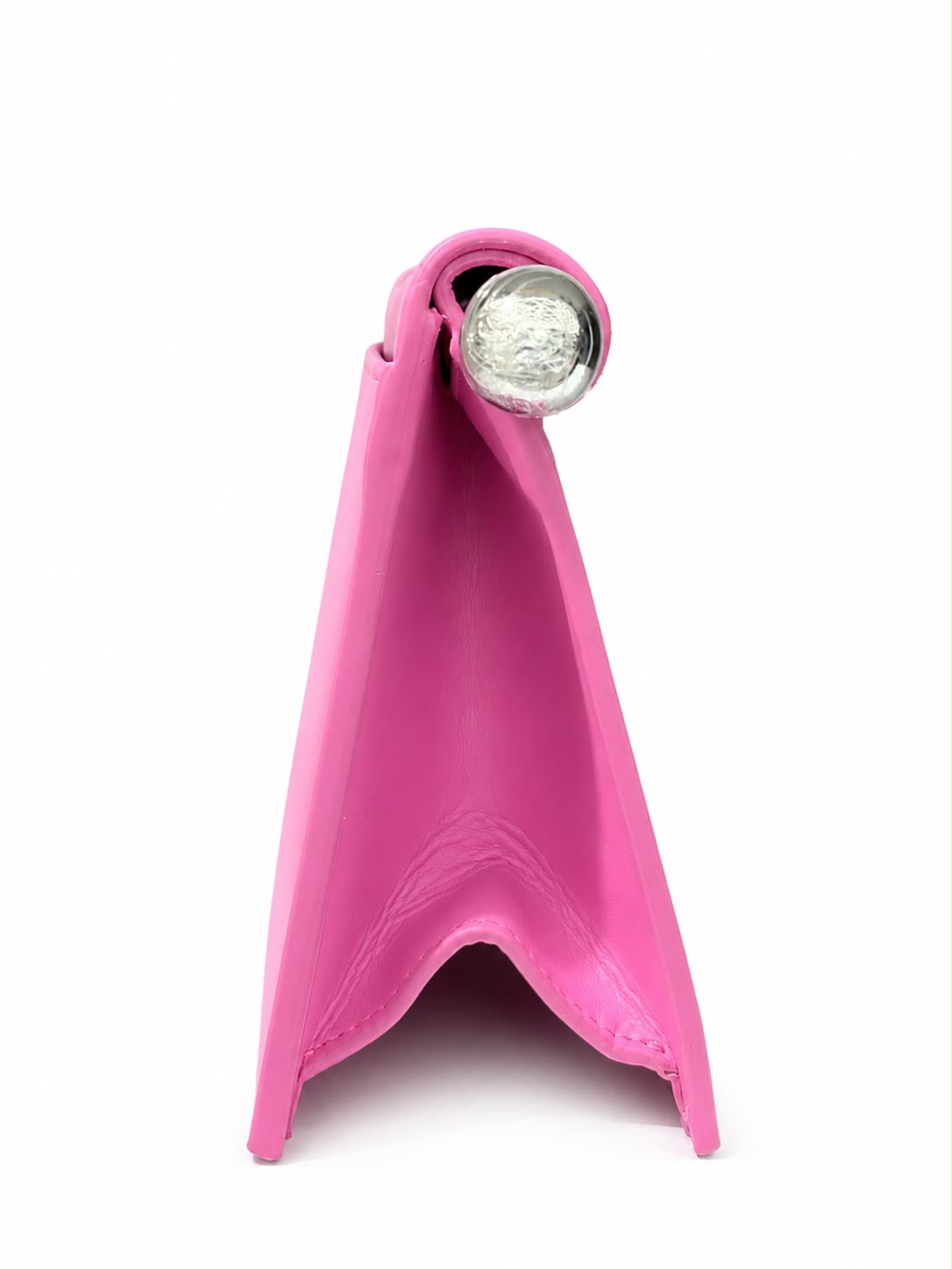 Bag pink leather roll - Image 3