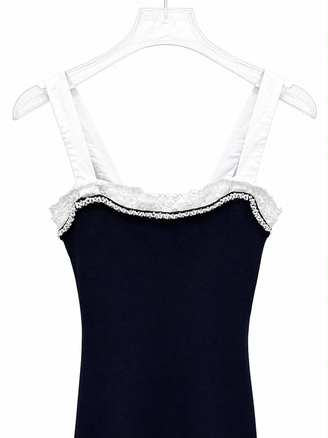 Ribbed Dress navy 2sholders sandro - Image 2
