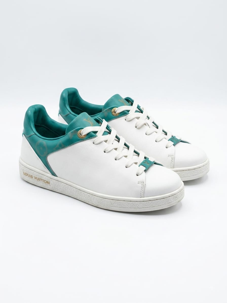 Sneaker lv white & green - Image 1