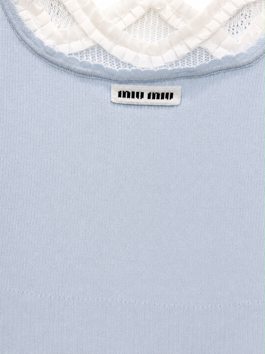 Tank tob babyblue& white miu miu - Image 2