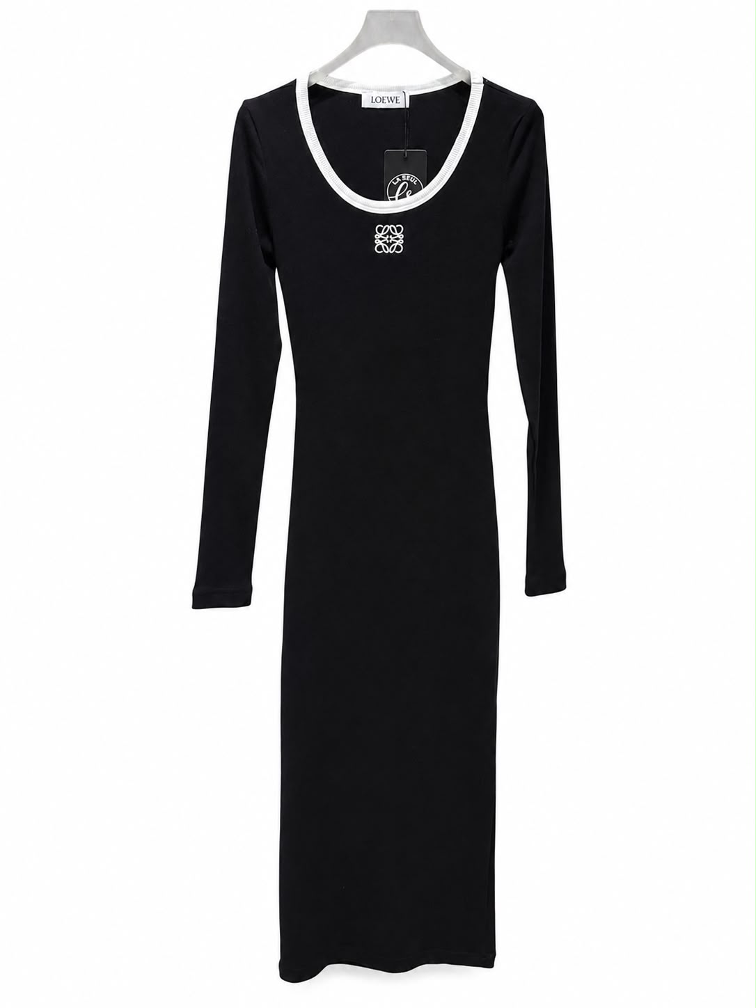 Dress  black bodycon long sleeve - Image 3