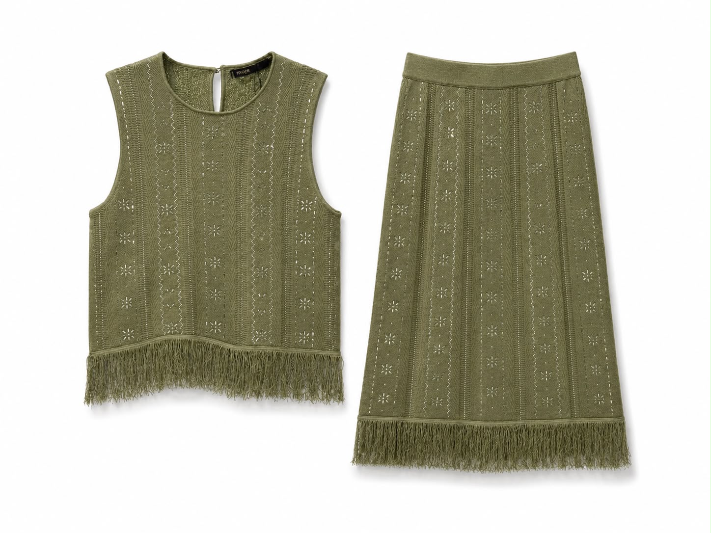 Set knit olive sequined - Image 3