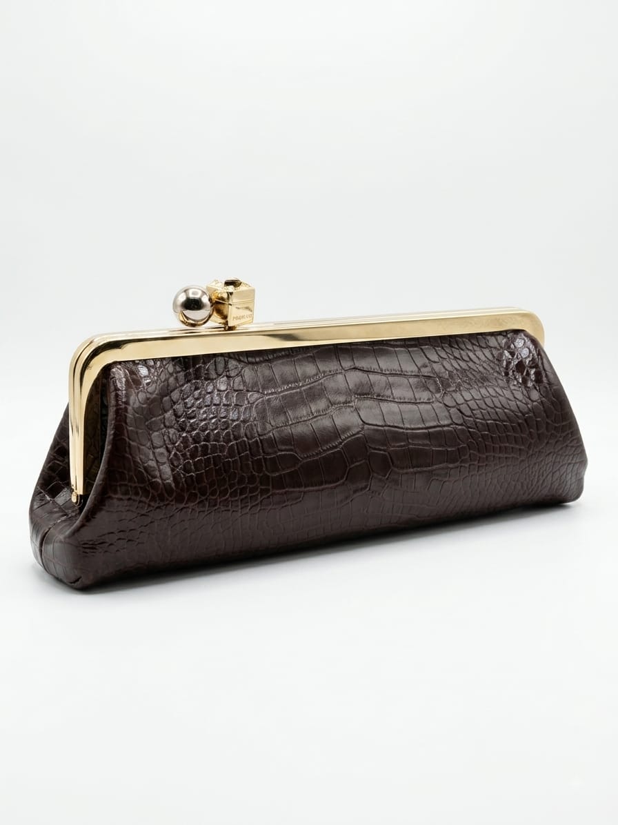Clutch bag crocodile brown JACQUEMUS - Image 4