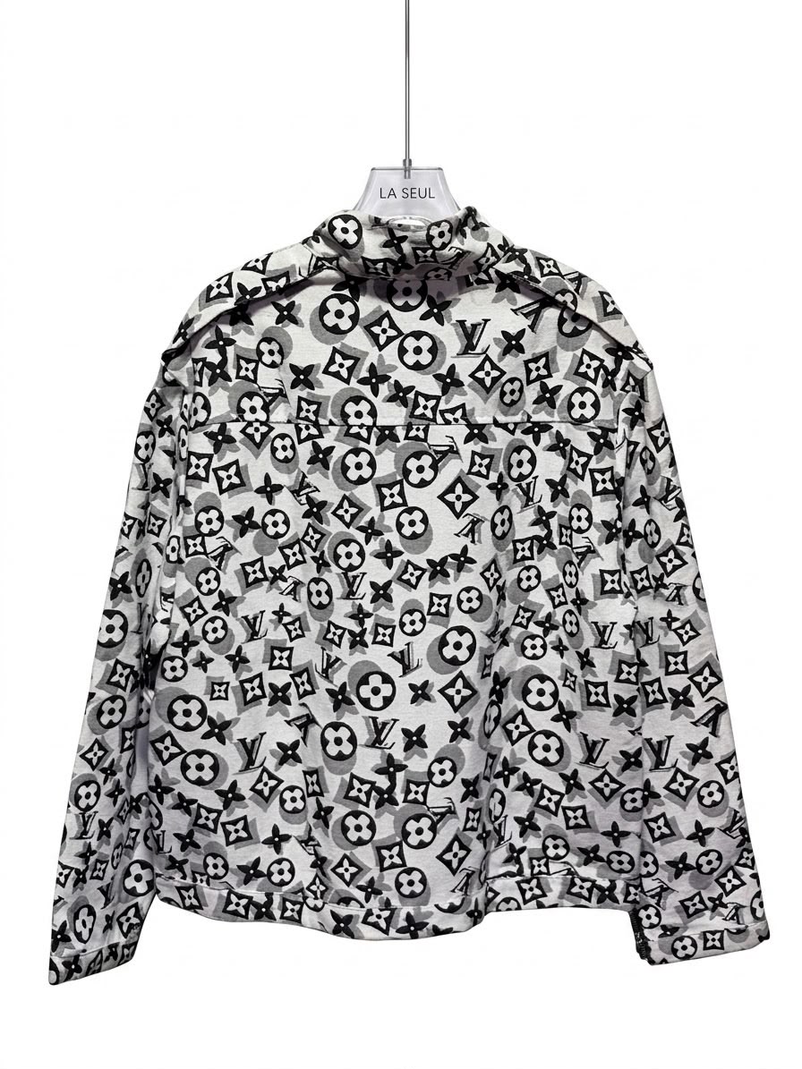 Louis Vuitton jacket Black and white with all-over print - Image 1