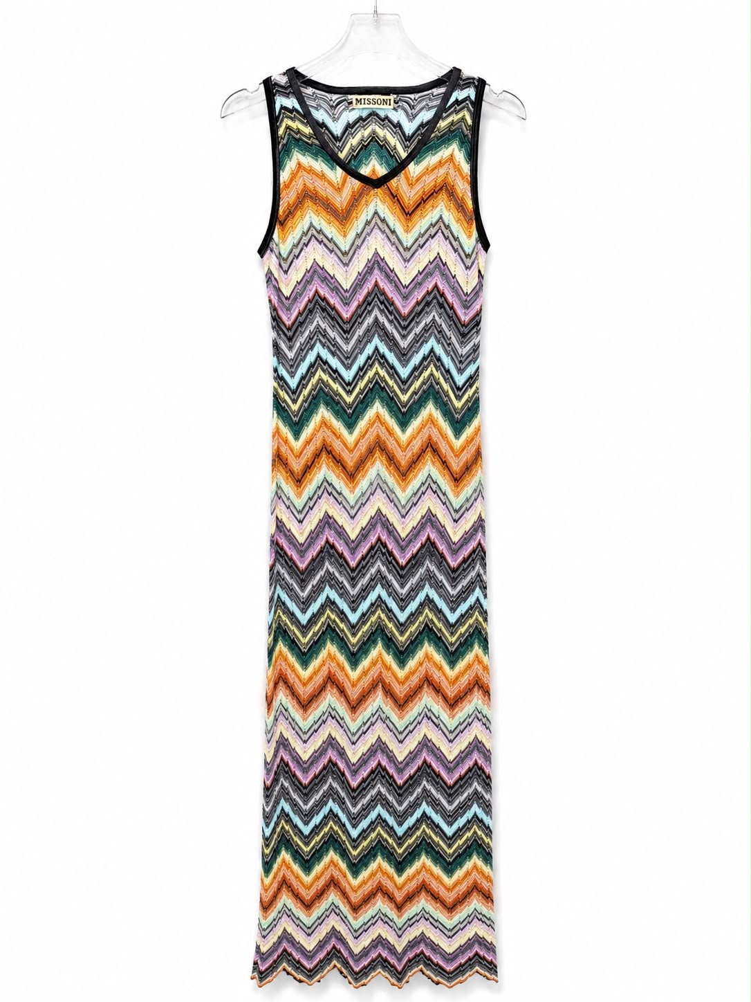 Dress knit zigzag multi /neck - Image 1