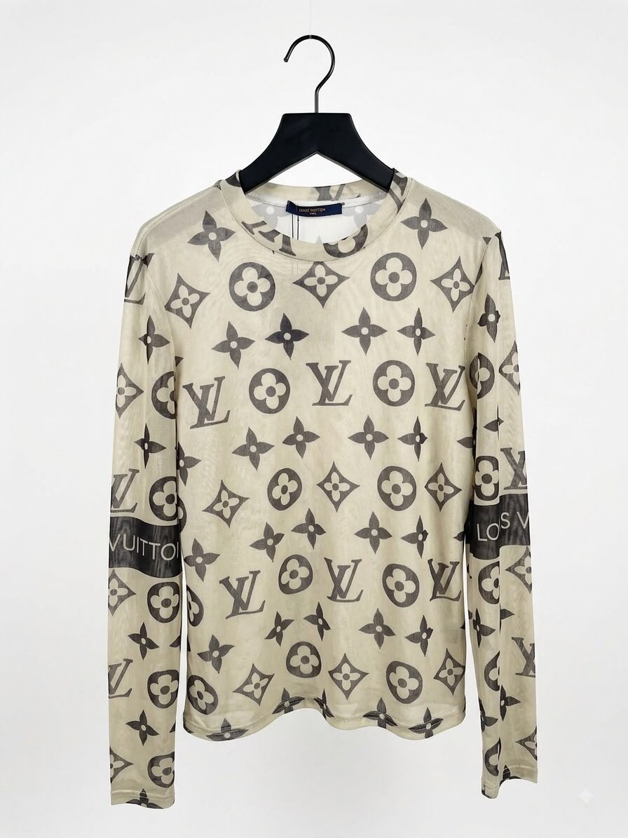 T.shirt full cover L.V Beige - Image 2