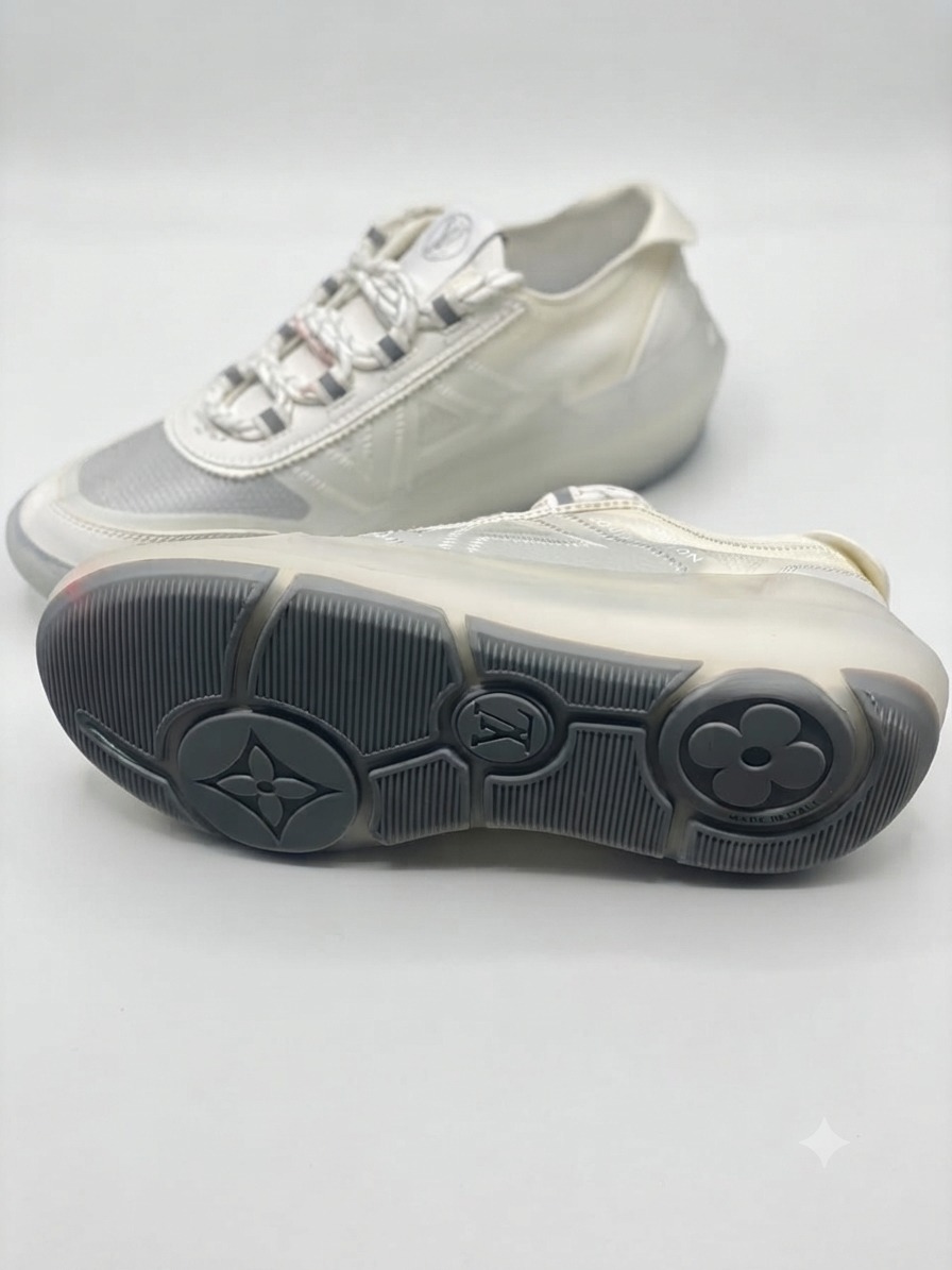 shoes white print zigzag gray - Image 5
