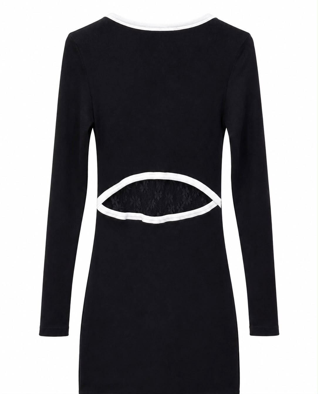 Dress  black bodycon long sleeve - Image 4