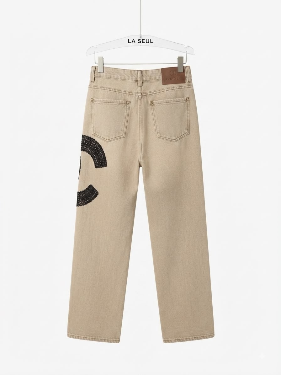 Jeans Chanel Beige Baggy - Image 1