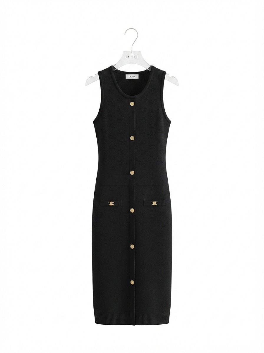 dress Celine black & gold - Image 2