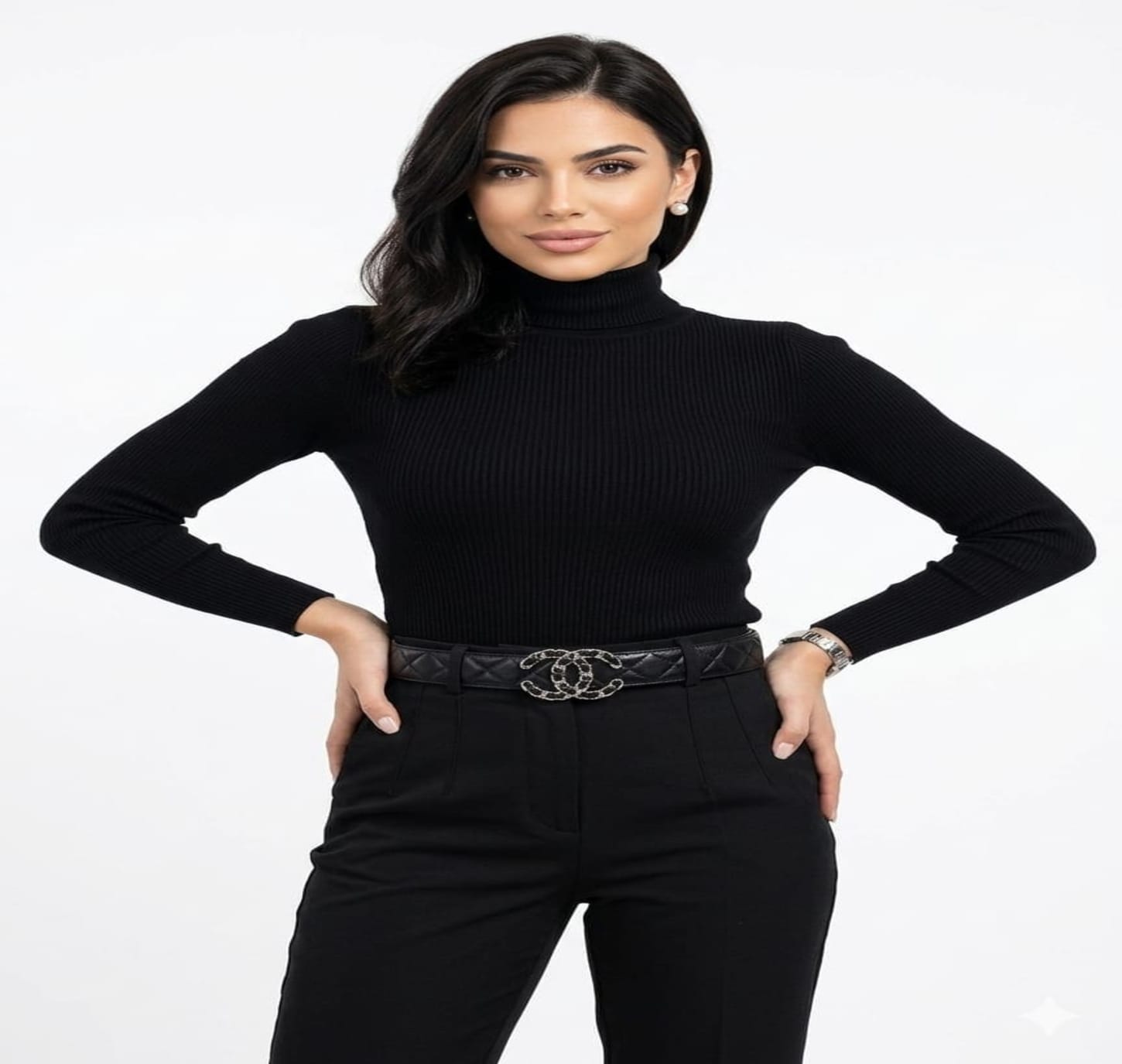 Chanel-Belt Black Natural leather - Image 1