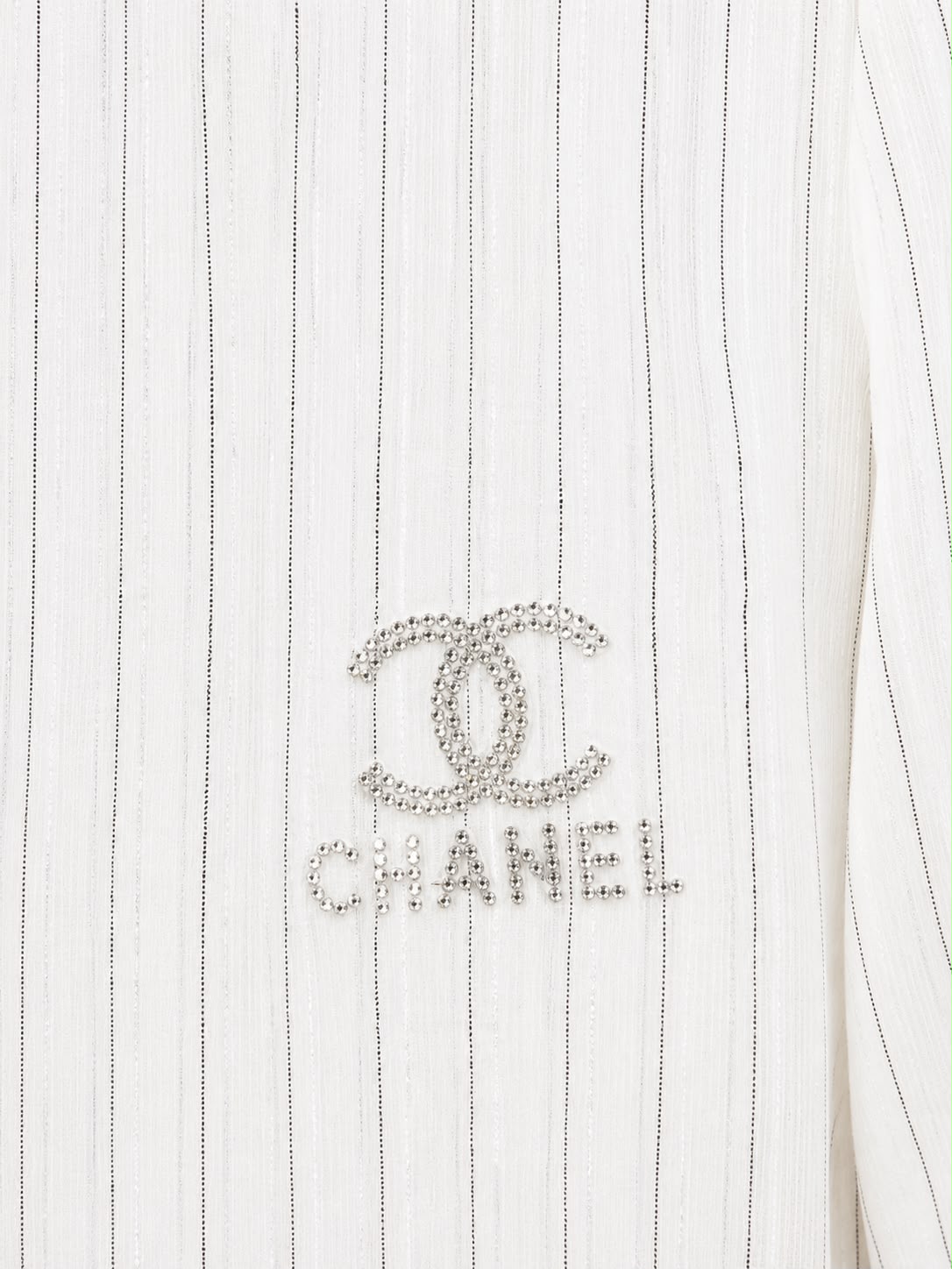 shirt light white silver neck Chanel - Image 4
