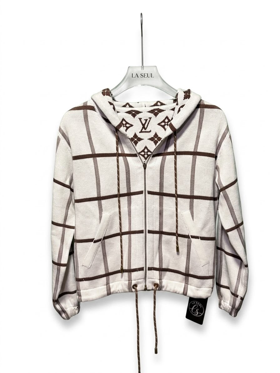 LV reversible jacket Brown and white full cover - Image 2