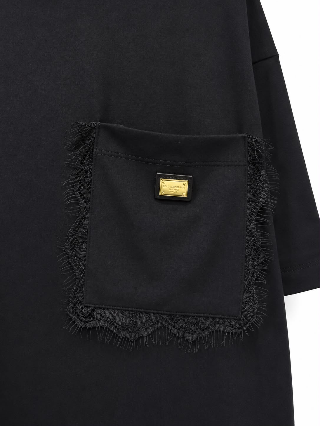 T-shirt chest pocket black D&G - Image 4