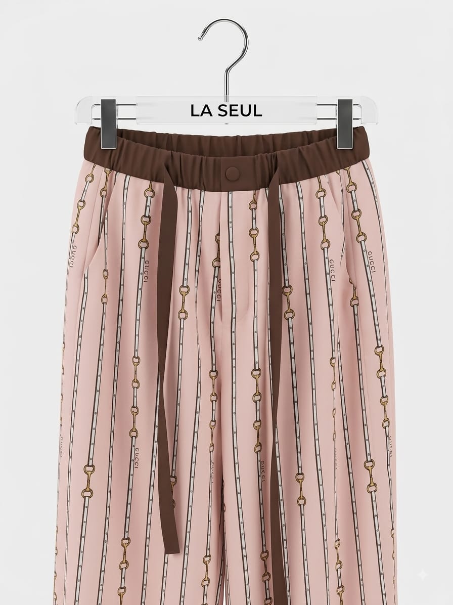 Suit gucci pink&black satan - Image 2