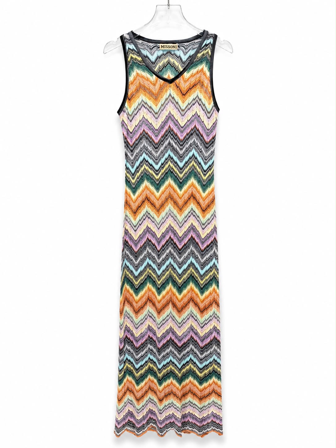 Dress knit zigzag multi /neck - Image 2