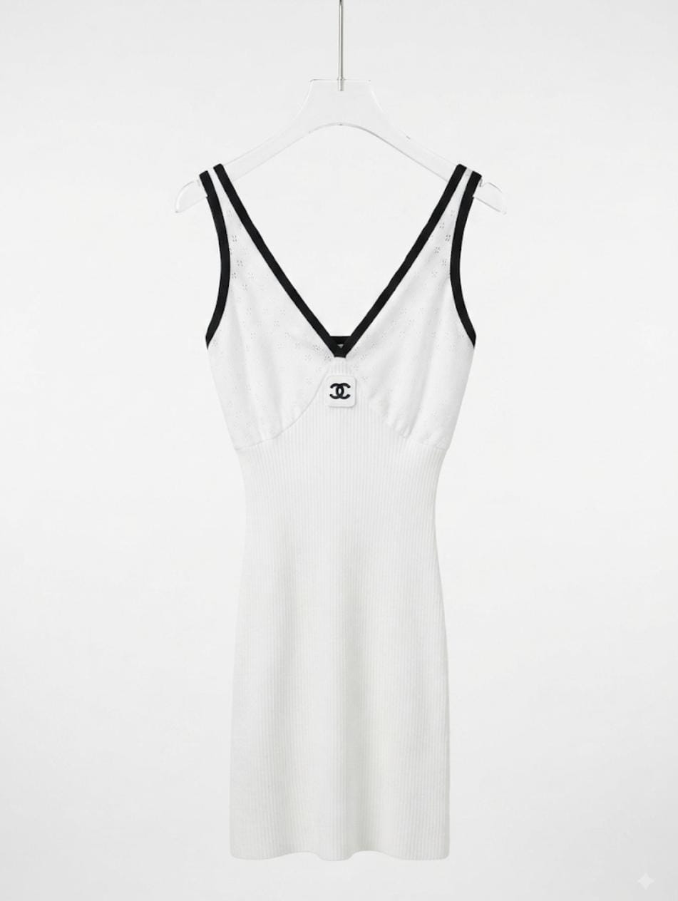 Dress knit fit white & black - Image 1
