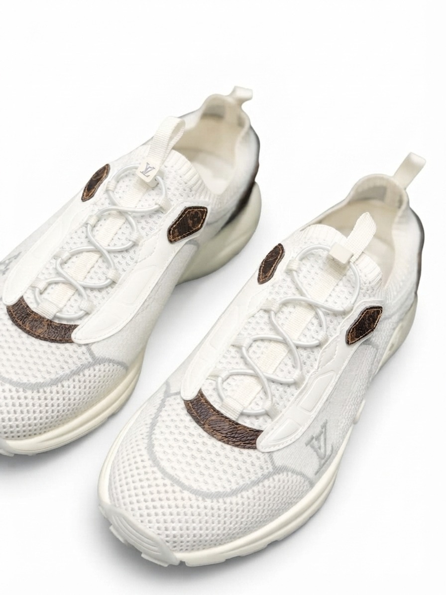 shoes lv white & brown - Image 1