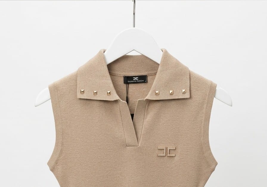 Elisabetta Dress Beige sleeveless - Image 2